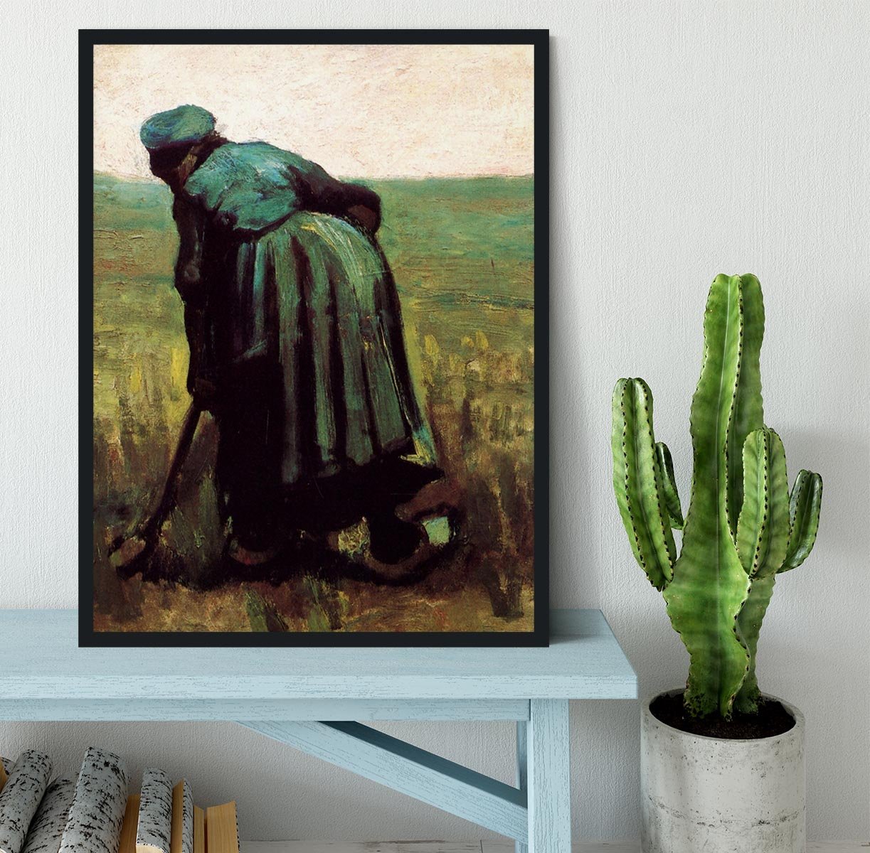 Peasant Woman Digging by Van Gogh Framed Print - Canvas Art Rocks - 2