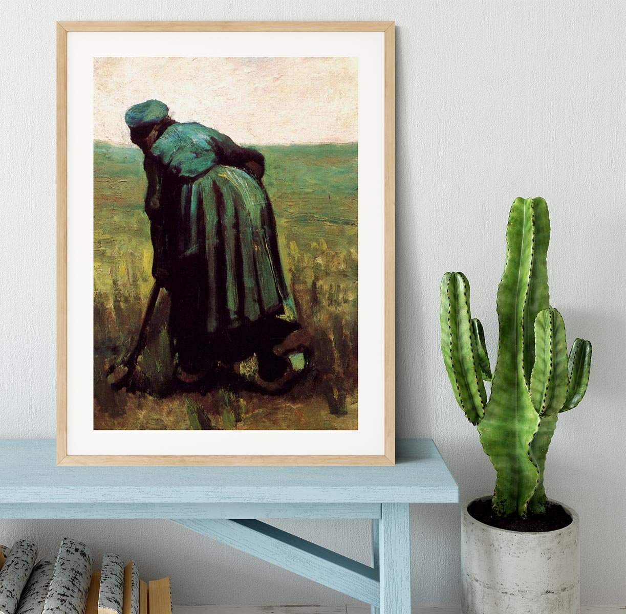 Peasant Woman Digging by Van Gogh Framed Print - Canvas Art Rocks - 3