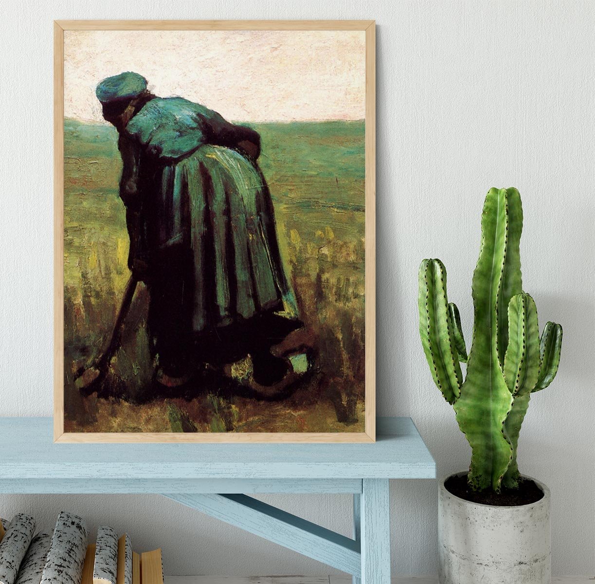 Peasant Woman Digging by Van Gogh Framed Print - Canvas Art Rocks - 4