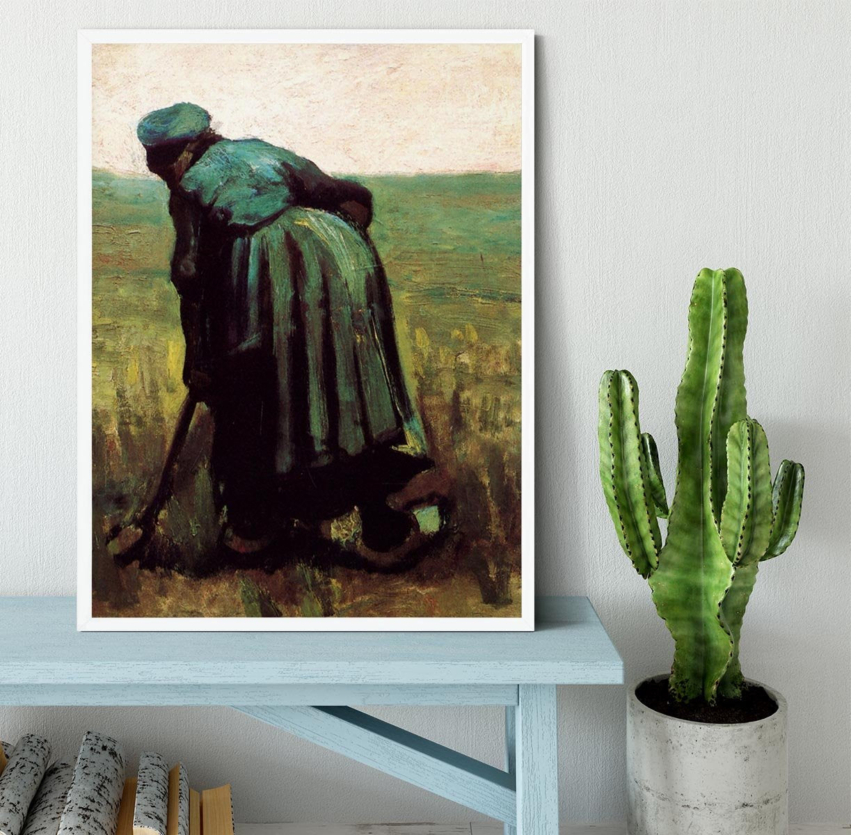 Peasant Woman Digging by Van Gogh Framed Print - Canvas Art Rocks -6