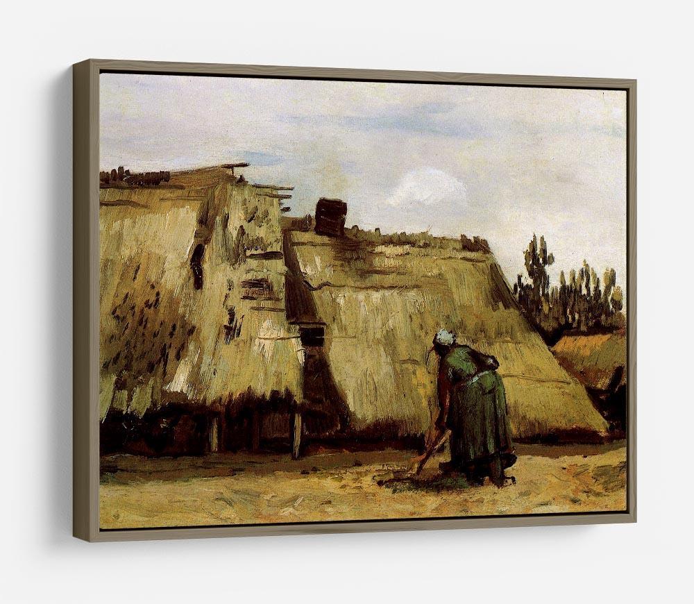 Peasant Woman Digging in Front of Her Cottage by Van Gogh HD Metal Print
