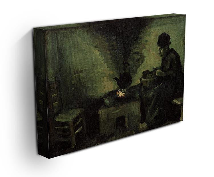Peasant Woman by the Fireplace by Van Gogh Canvas Print & Poster - Canvas Art Rocks - 3