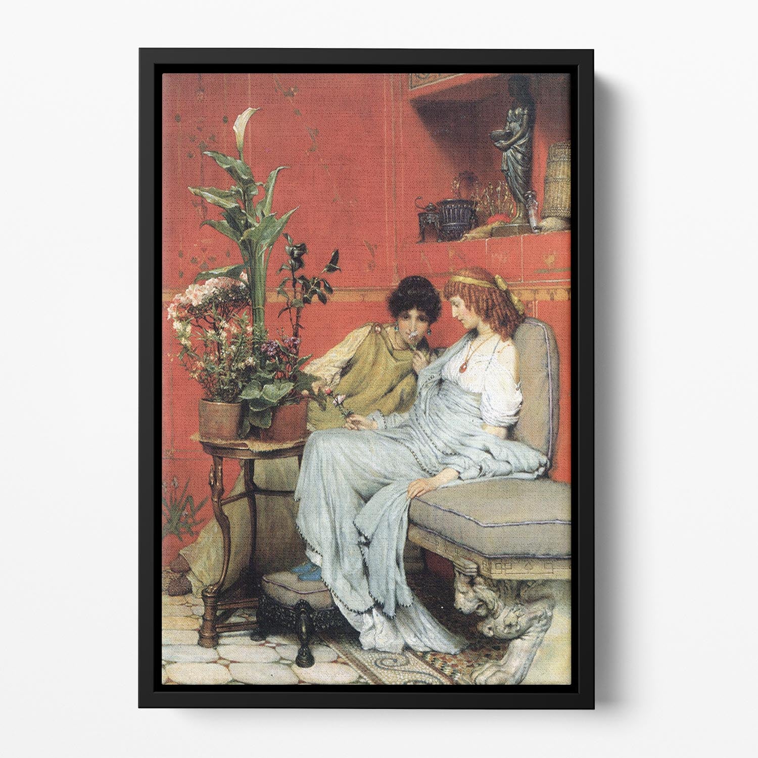Penetralia by Alma Tadema Floating Framed Canvas - Canvas Art Rocks - 2