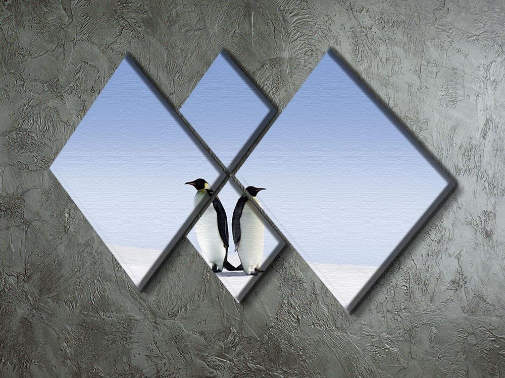 Penguins dont know where to go 4 Square Multi Panel Canvas - Canvas Art Rocks - 2