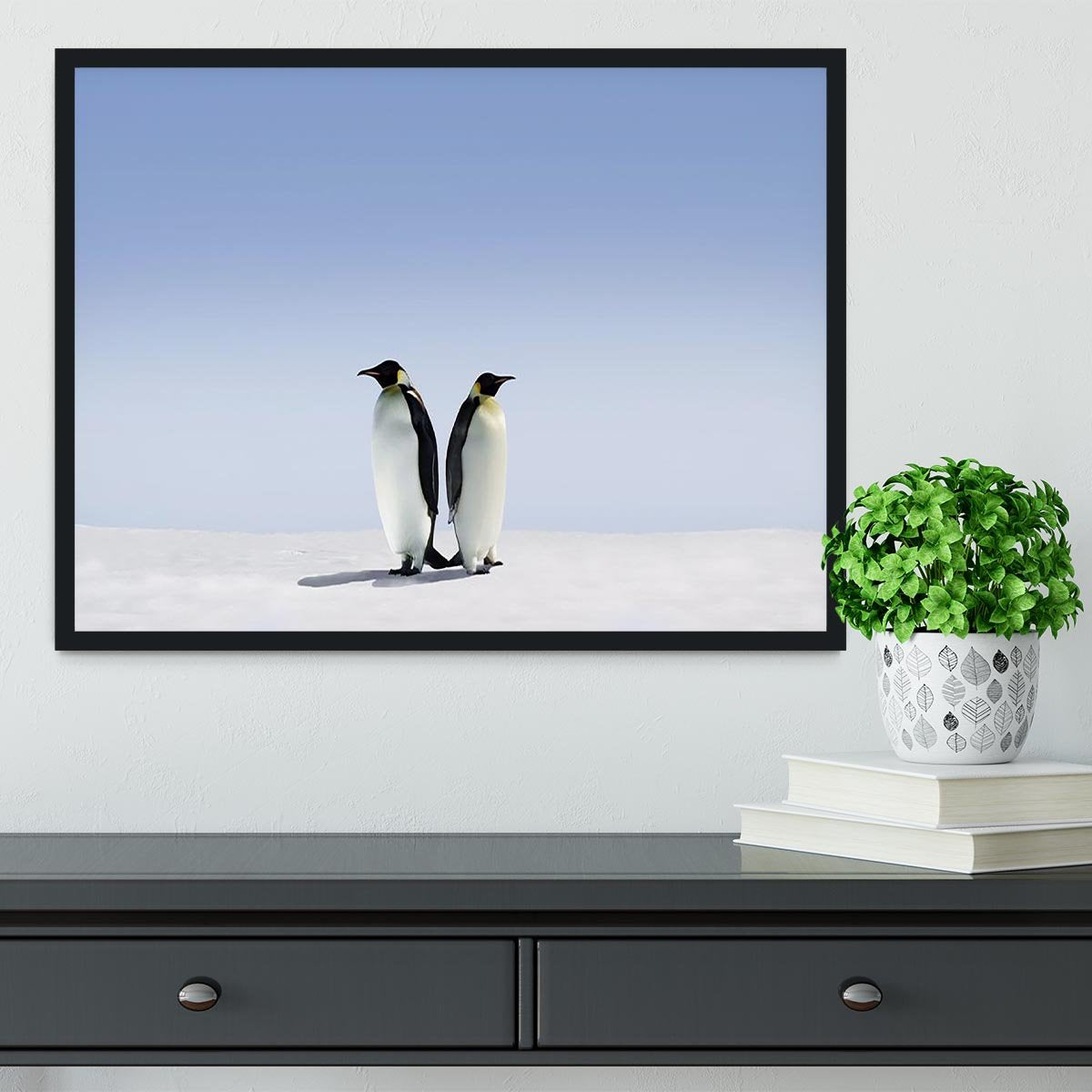 Penguins dont know where to go Framed Print - Canvas Art Rocks - 2