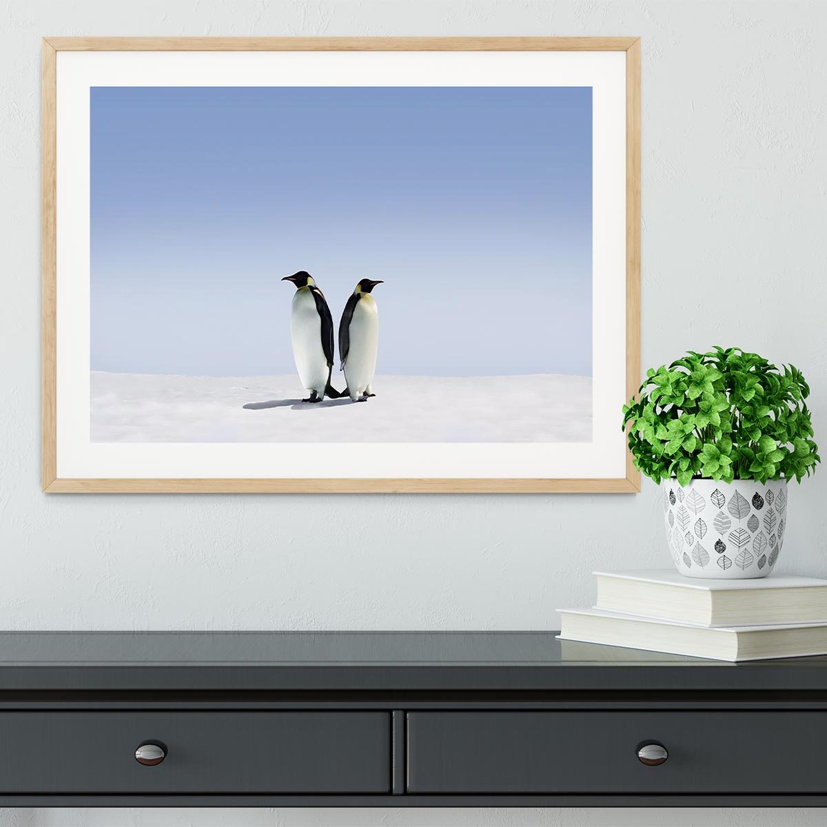 Penguins dont know where to go Framed Print - Canvas Art Rocks - 3