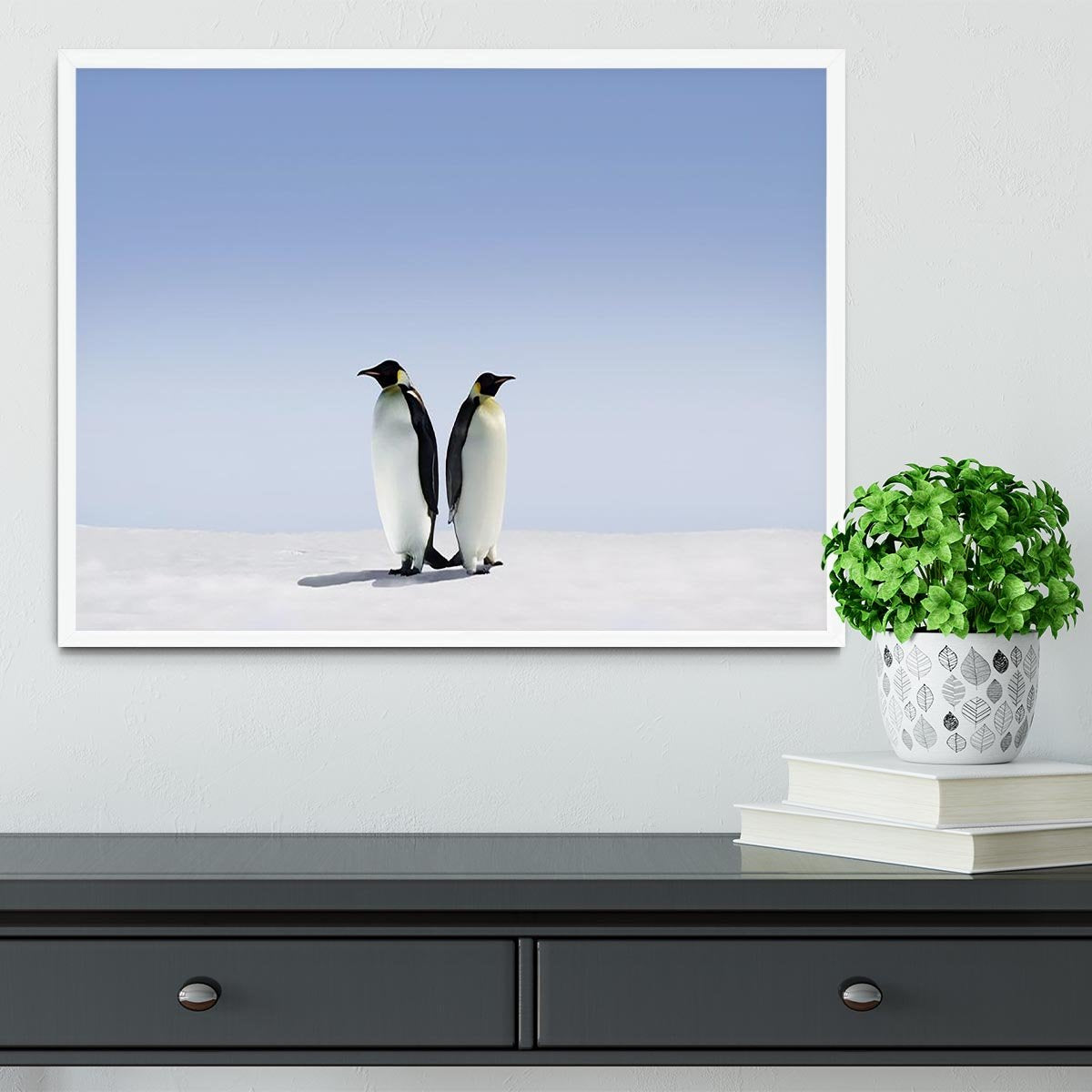 Penguins dont know where to go Framed Print - Canvas Art Rocks -6