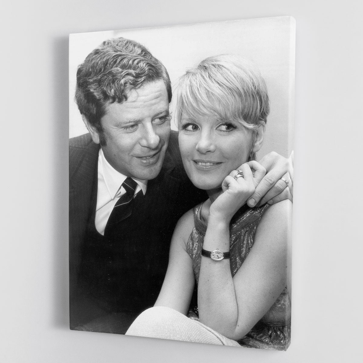 Petula Clark with husband Canvas Print or Poster - Canvas Art Rocks - 1