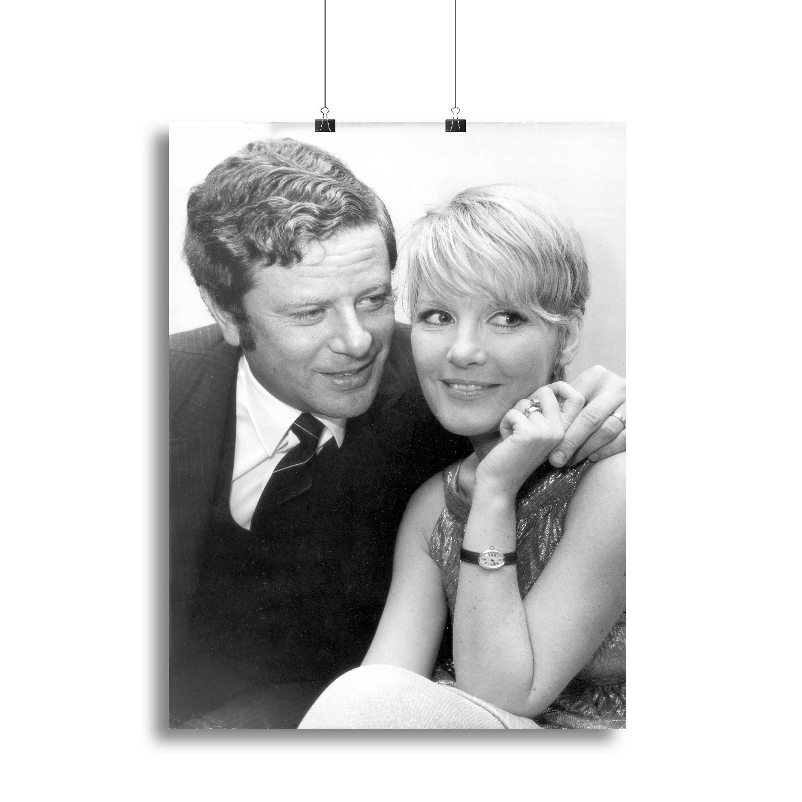 Petula Clark with husband Canvas Print or Poster - Canvas Art Rocks - 2