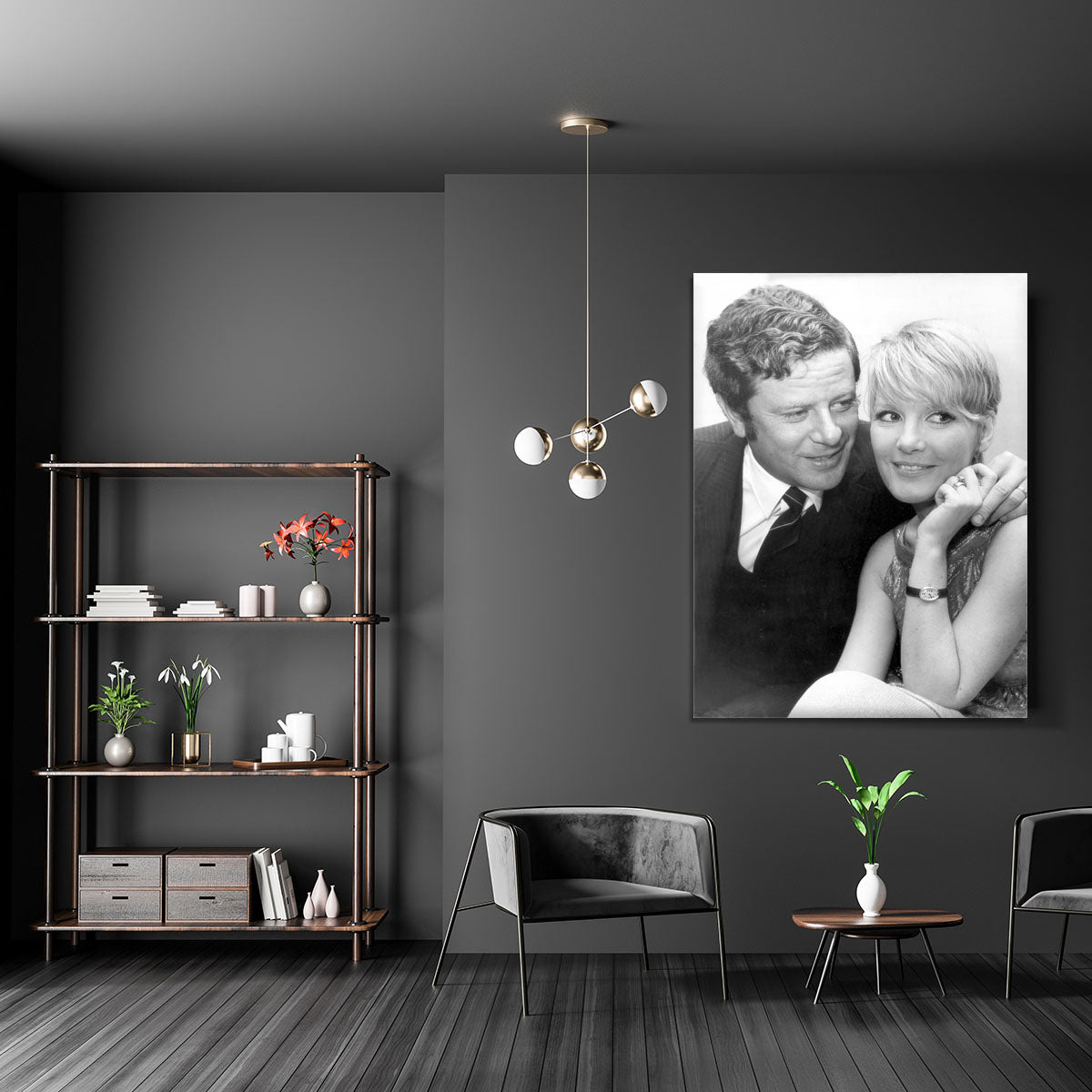 Petula Clark with husband Canvas Print or Poster - Canvas Art Rocks - 5