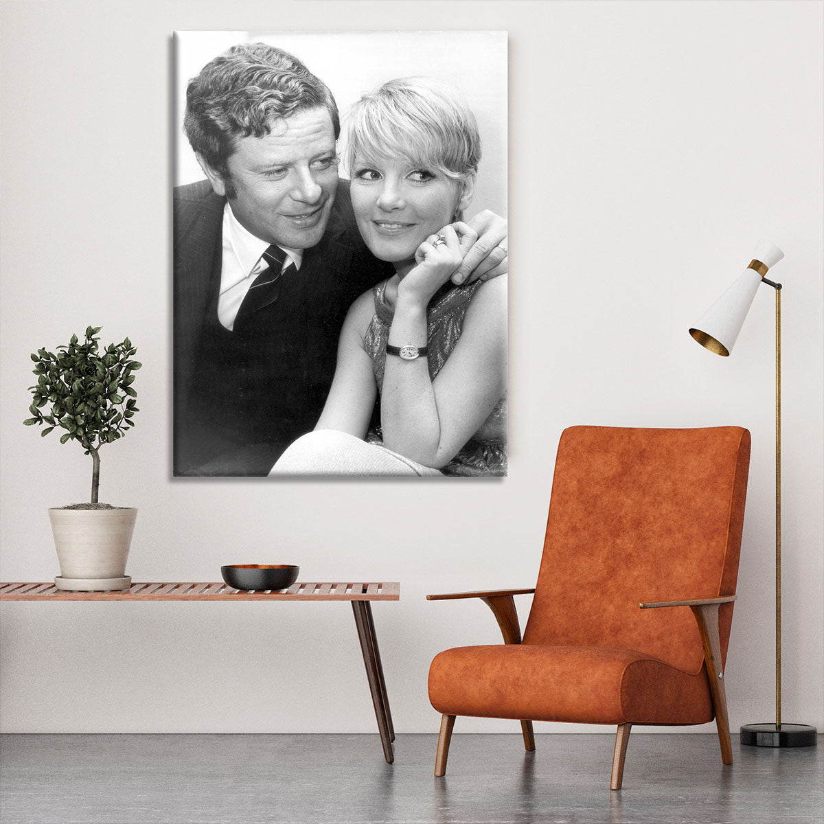 Petula Clark with husband Canvas Print or Poster - Canvas Art Rocks - 6