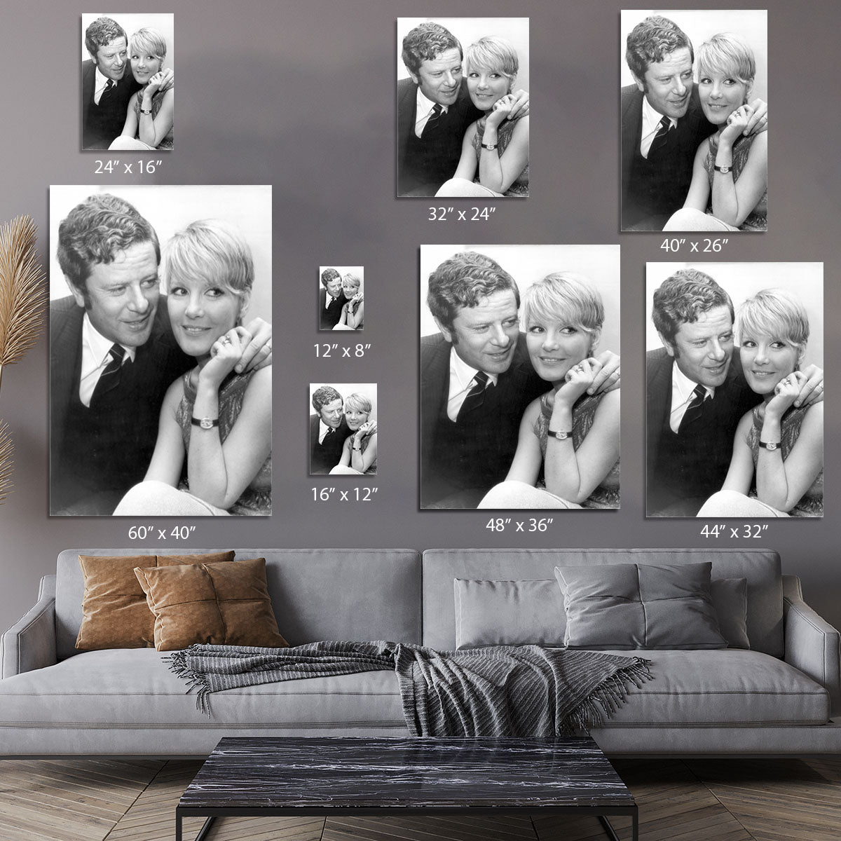 Petula Clark with husband Canvas Print or Poster - Canvas Art Rocks - 7