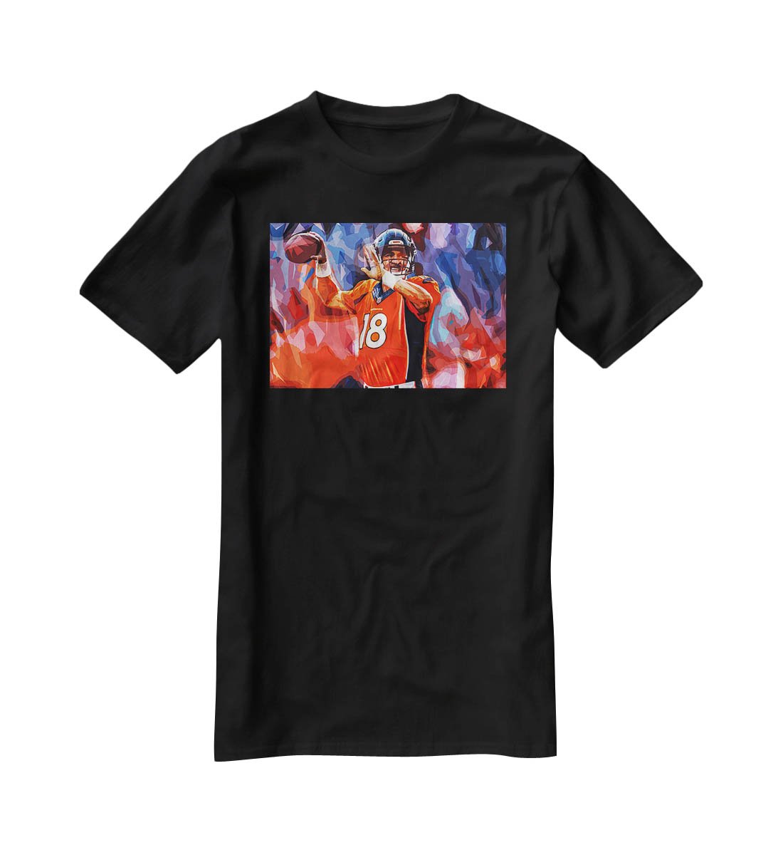 Peyton Manning Denver Broncos T-Shirt - Canvas Art Rocks - 1