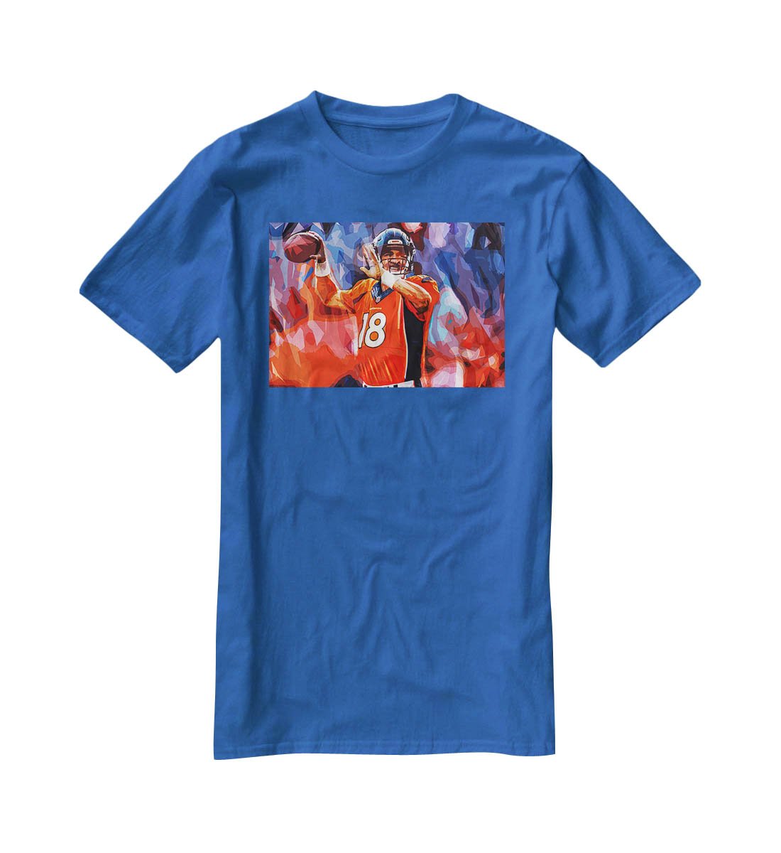 Peyton Manning Denver Broncos T-Shirt - Canvas Art Rocks - 2