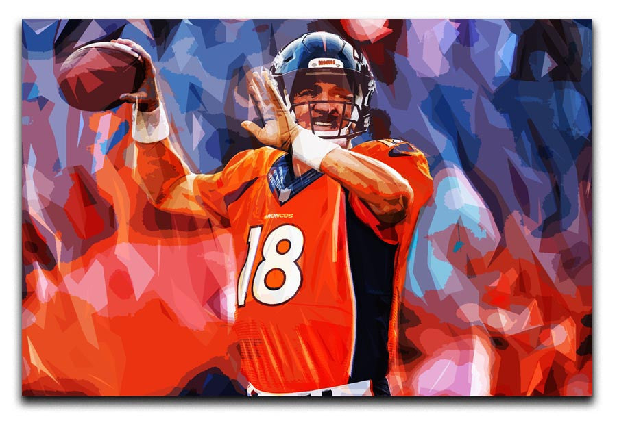 Peyton Manning Denver Broncos Canvas Print - Canvas Art Rocks - 4