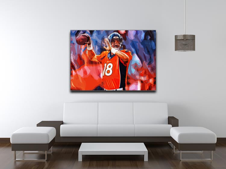Peyton Manning Denver Broncos Canvas Print - Canvas Art Rocks - 3