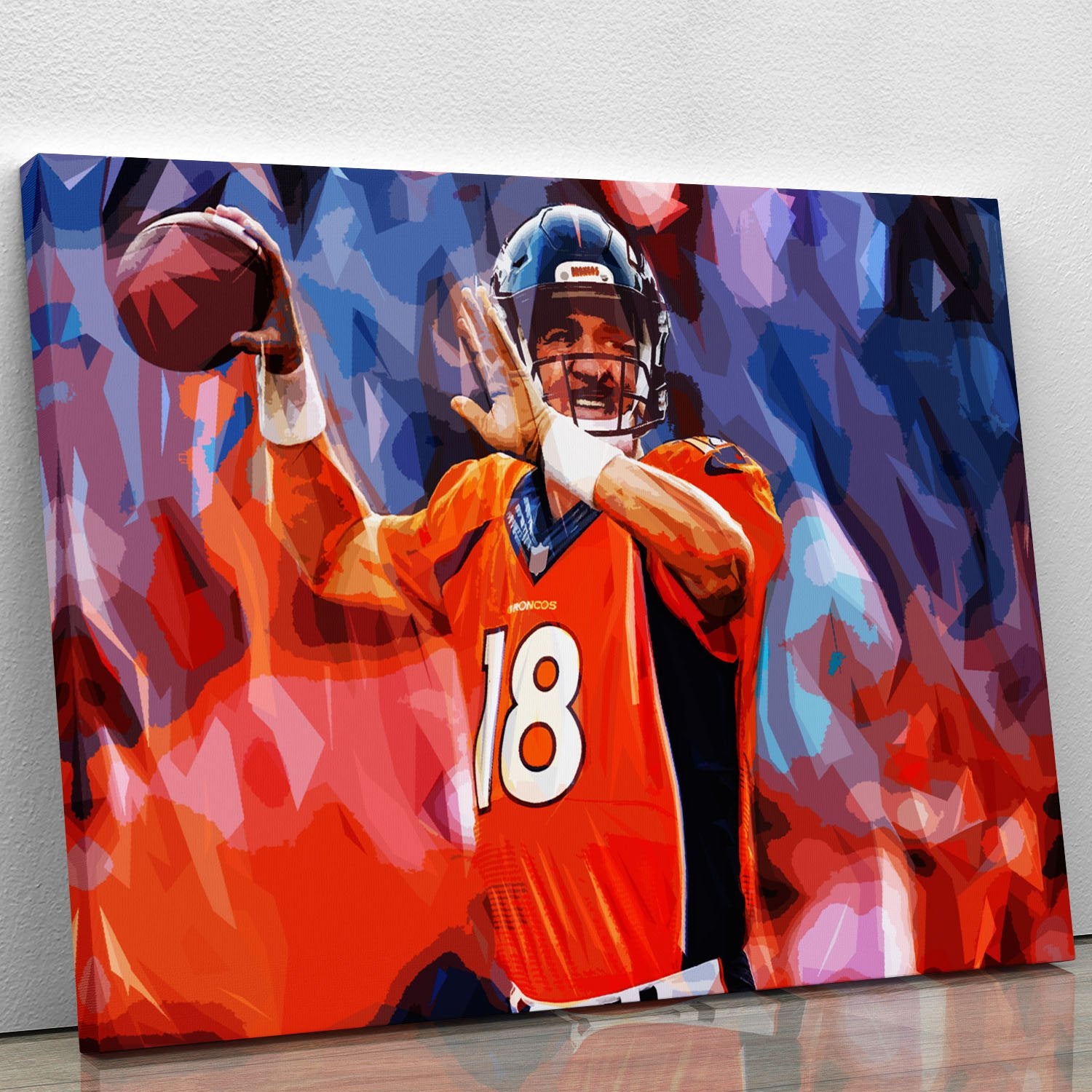 Peyton Manning Denver Broncos Canvas Print or Poster