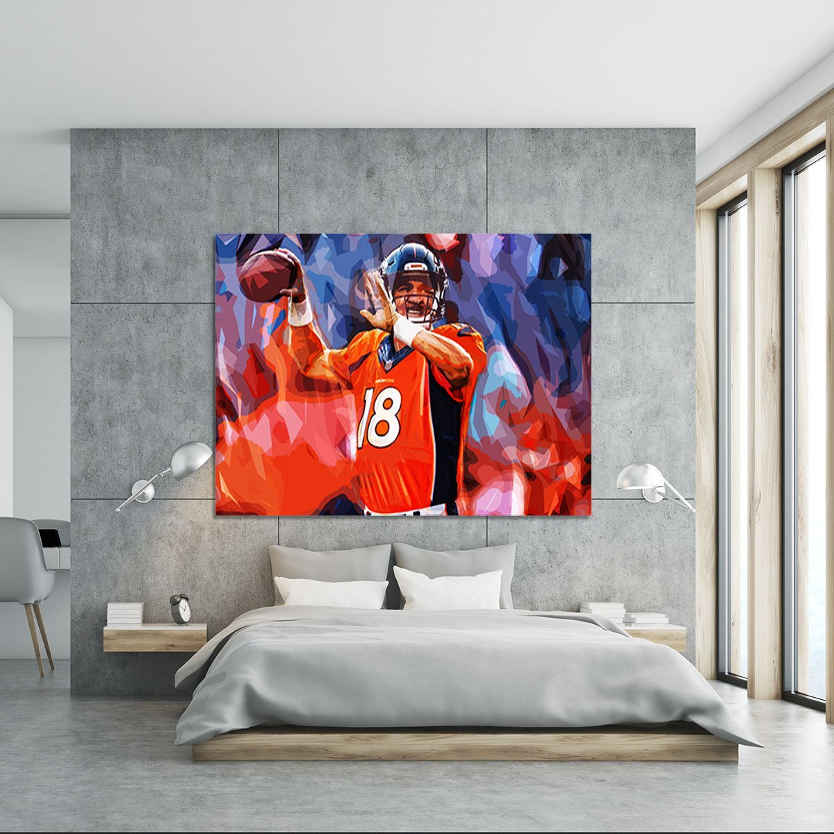 Peyton Manning Denver Broncos Canvas Print or Poster