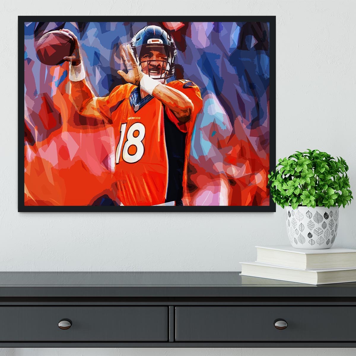 Peyton Manning Denver Broncos Framed Print - Canvas Art Rocks - 2