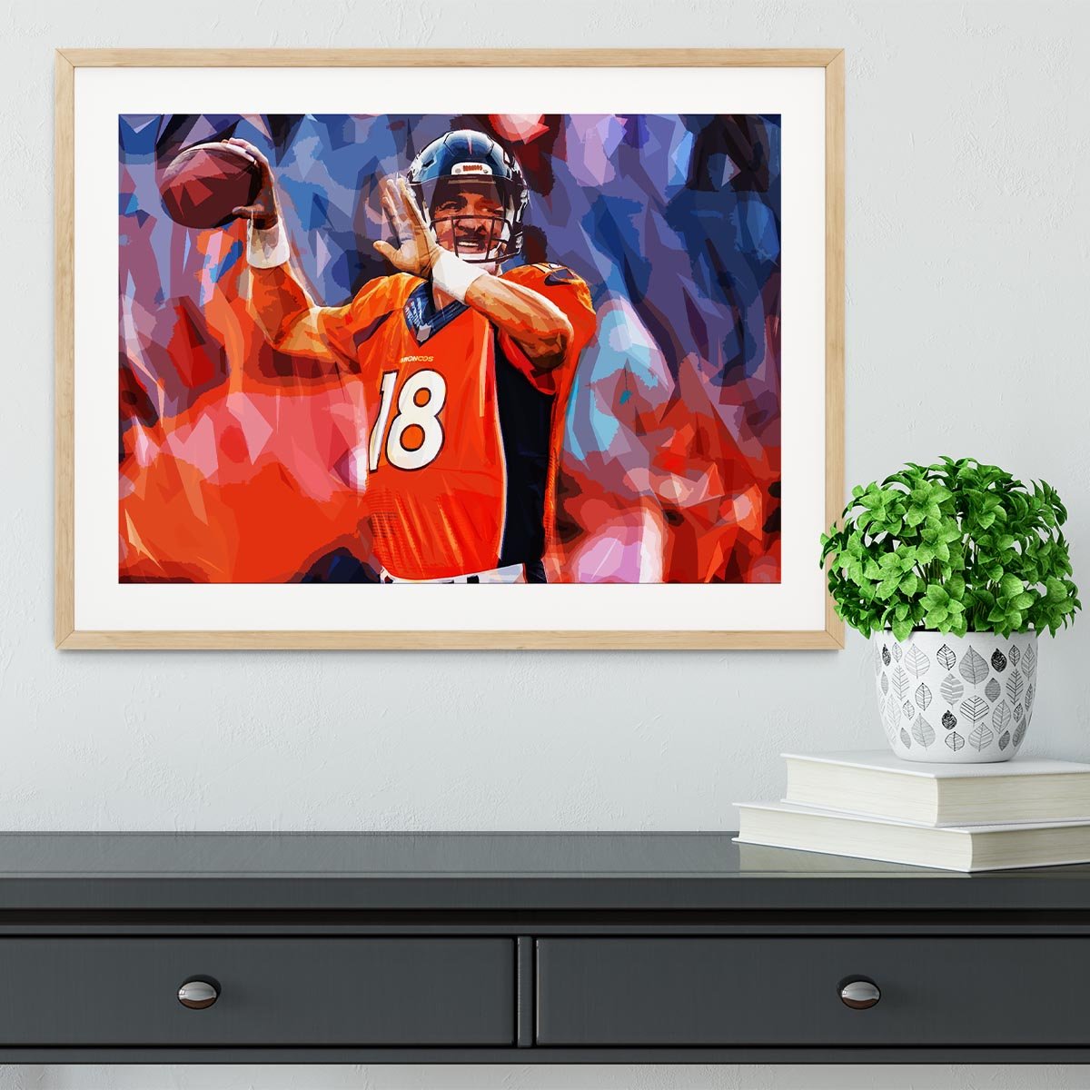 Peyton Manning Denver Broncos Framed Print - Canvas Art Rocks - 3