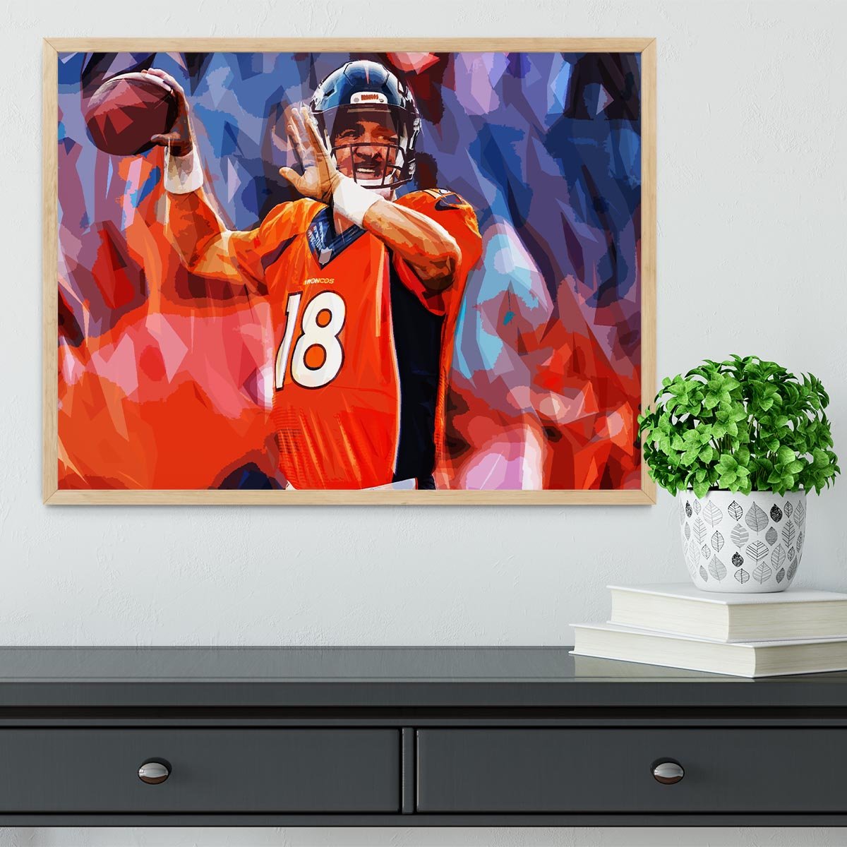 Peyton Manning Denver Broncos Framed Print - Canvas Art Rocks - 4