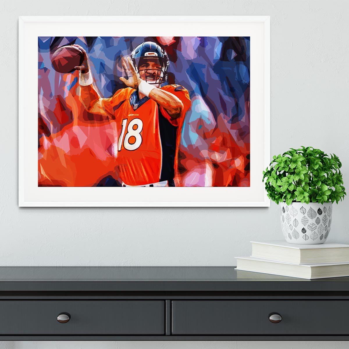 Peyton Manning Denver Broncos Framed Print - Canvas Art Rocks - 5