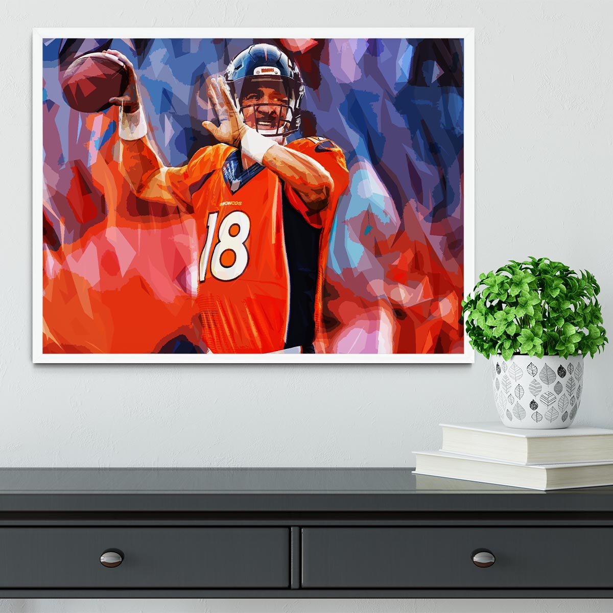 Peyton Manning Denver Broncos Framed Print - Canvas Art Rocks -6