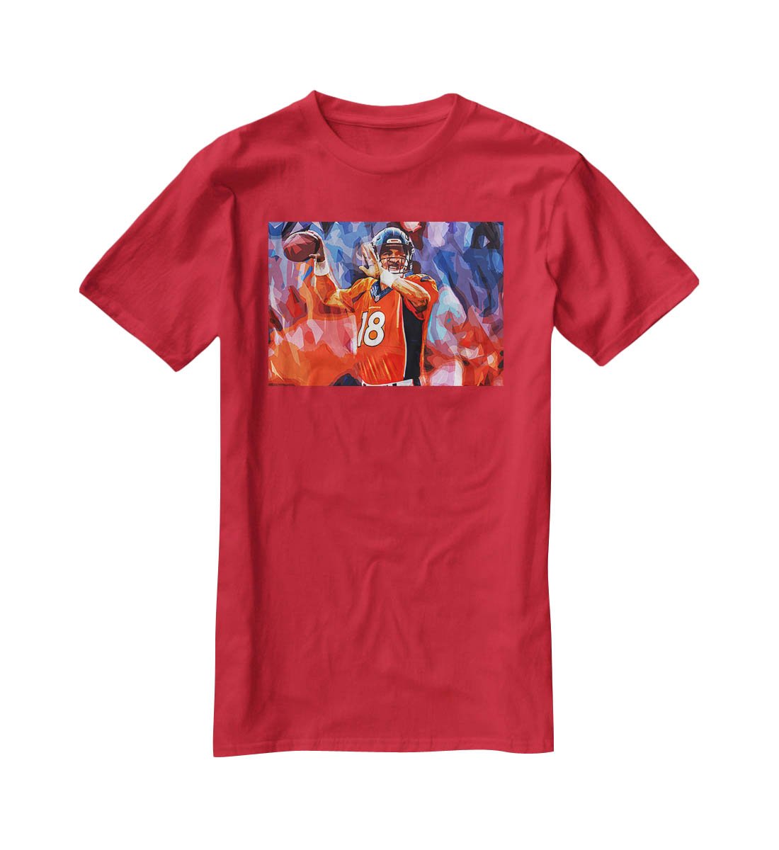Peyton Manning Denver Broncos T-Shirt - Canvas Art Rocks - 4