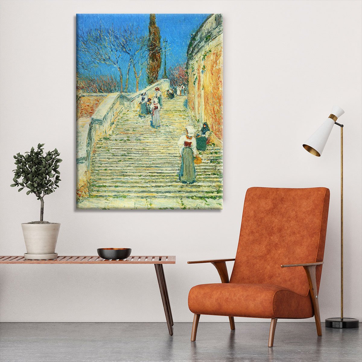 Piazza di Spagna Rome by Hassam Canvas Print or Poster