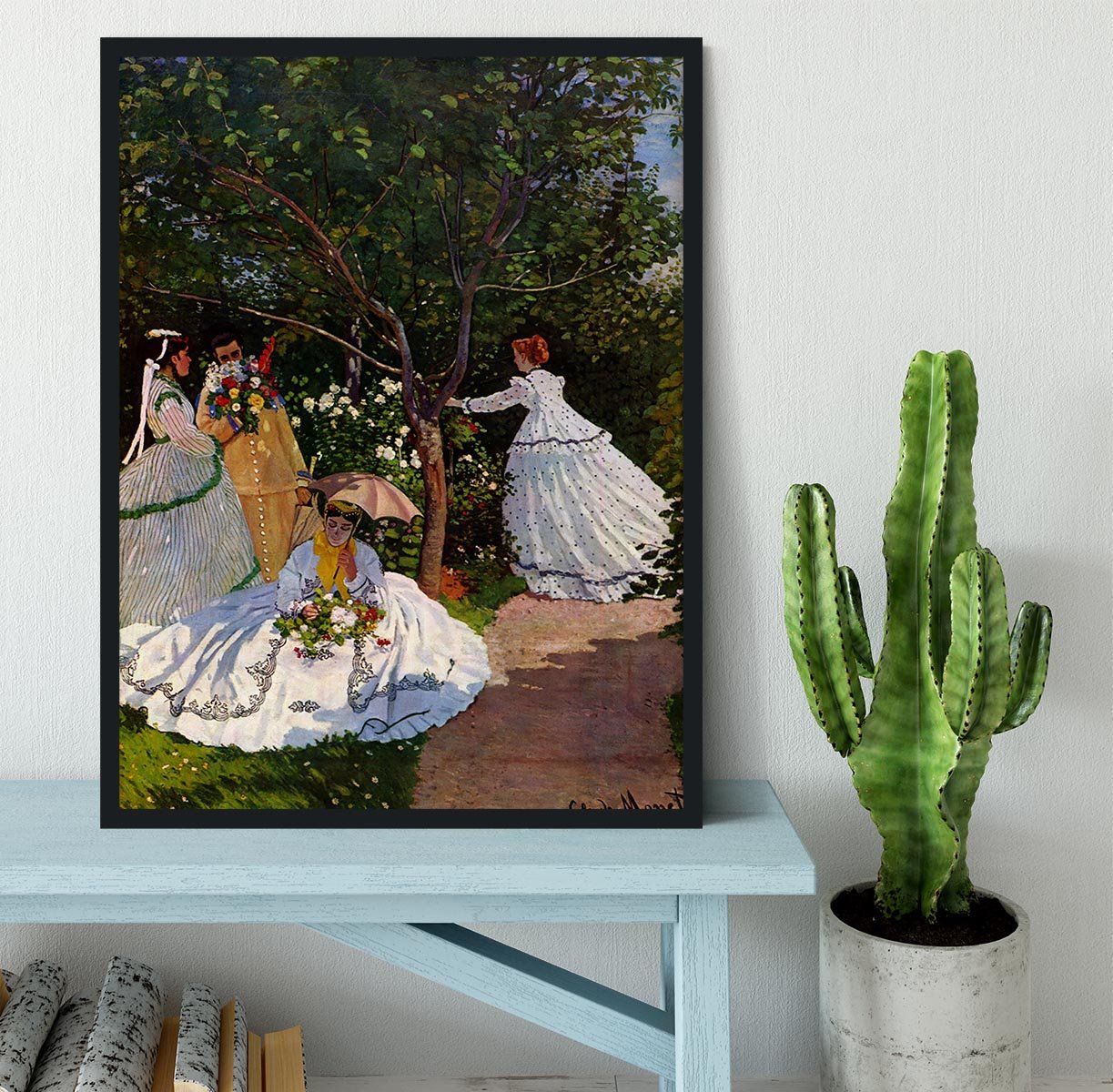 Picnic by Monet Framed Print - Canvas Art Rocks - 2