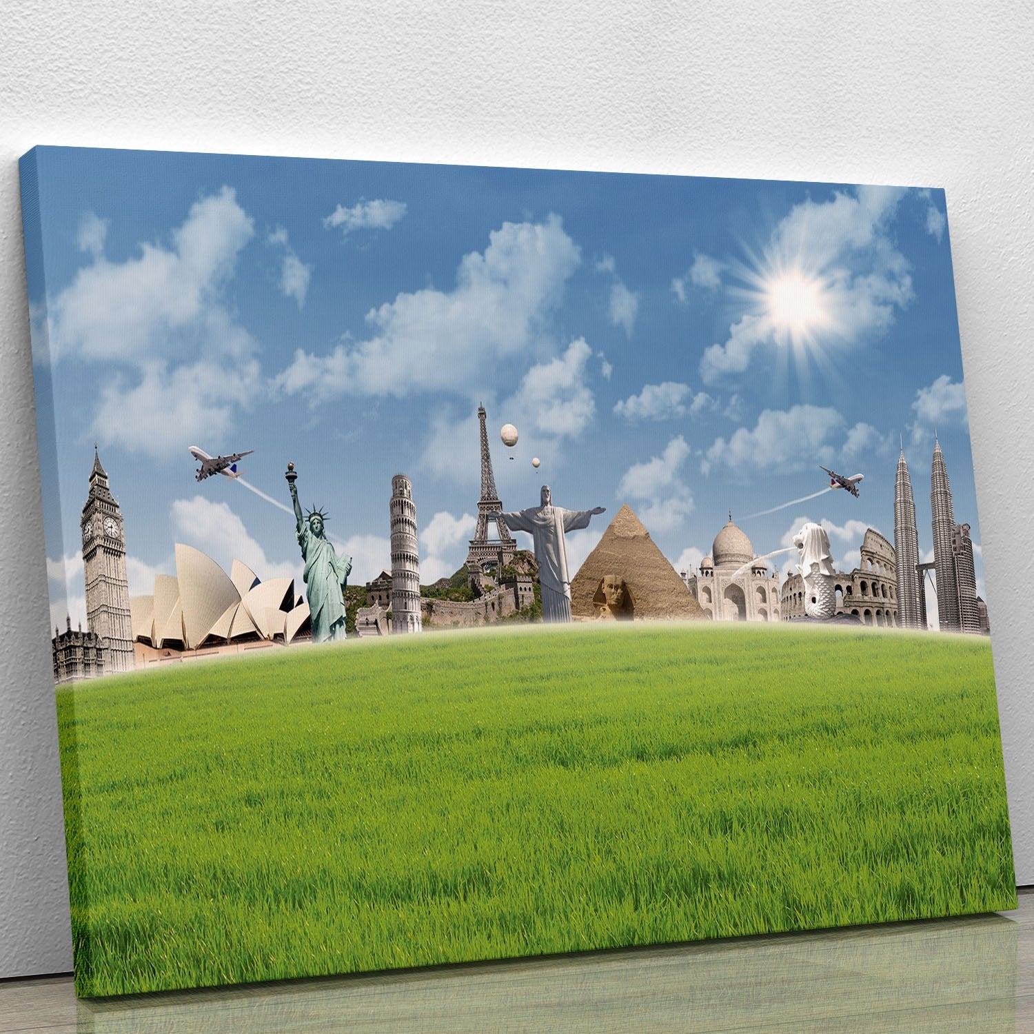 Picture of different landmarks Canvas Print or Poster