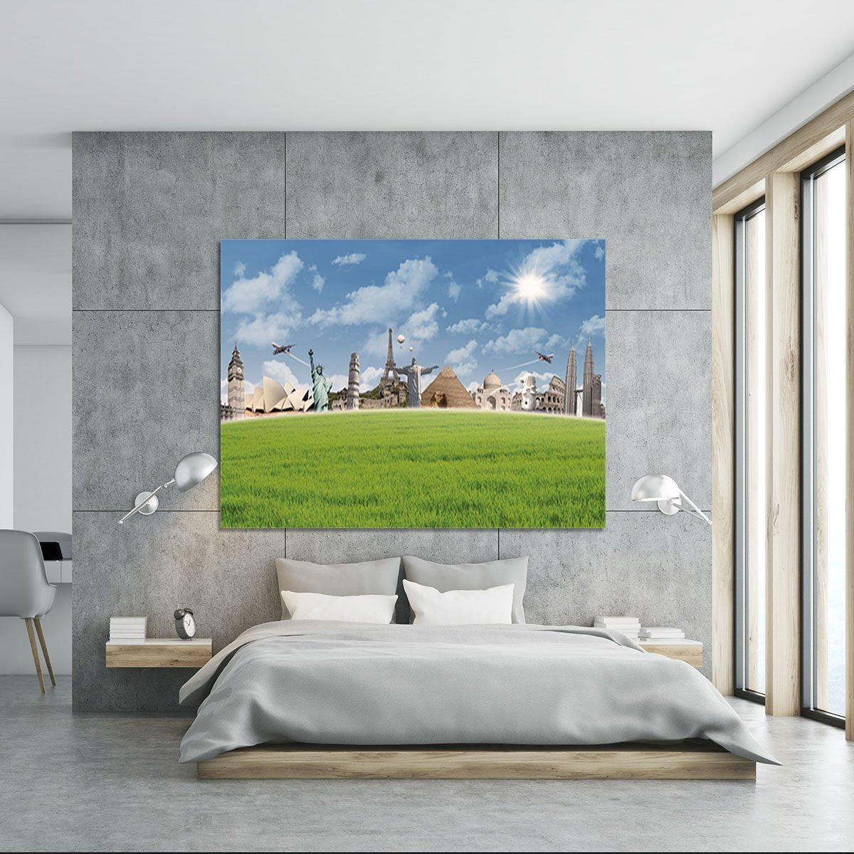 Picture of different landmarks Canvas Print or Poster