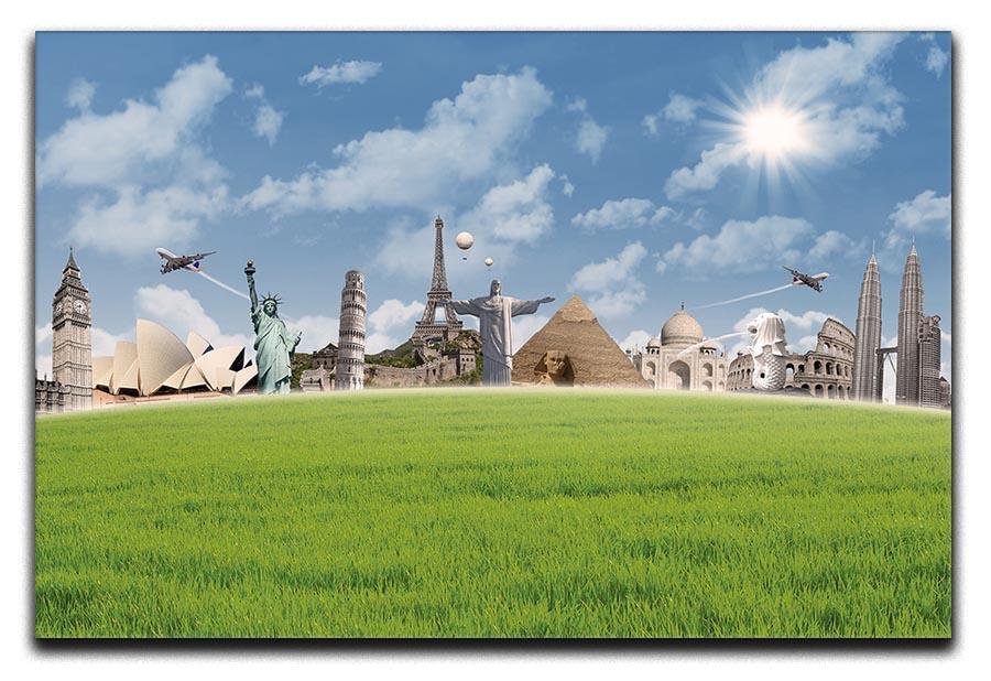 Picture of different landmarks Canvas Print or Poster  - Canvas Art Rocks - 1