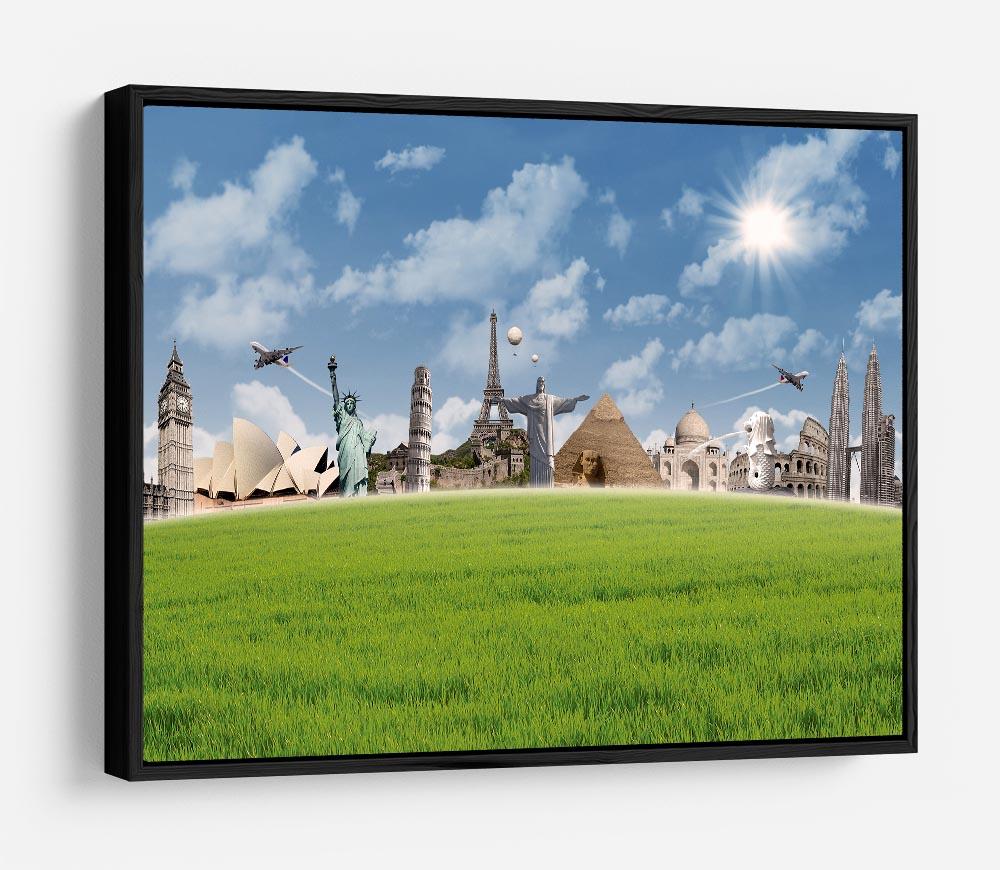 Picture of different landmarks HD Metal Print