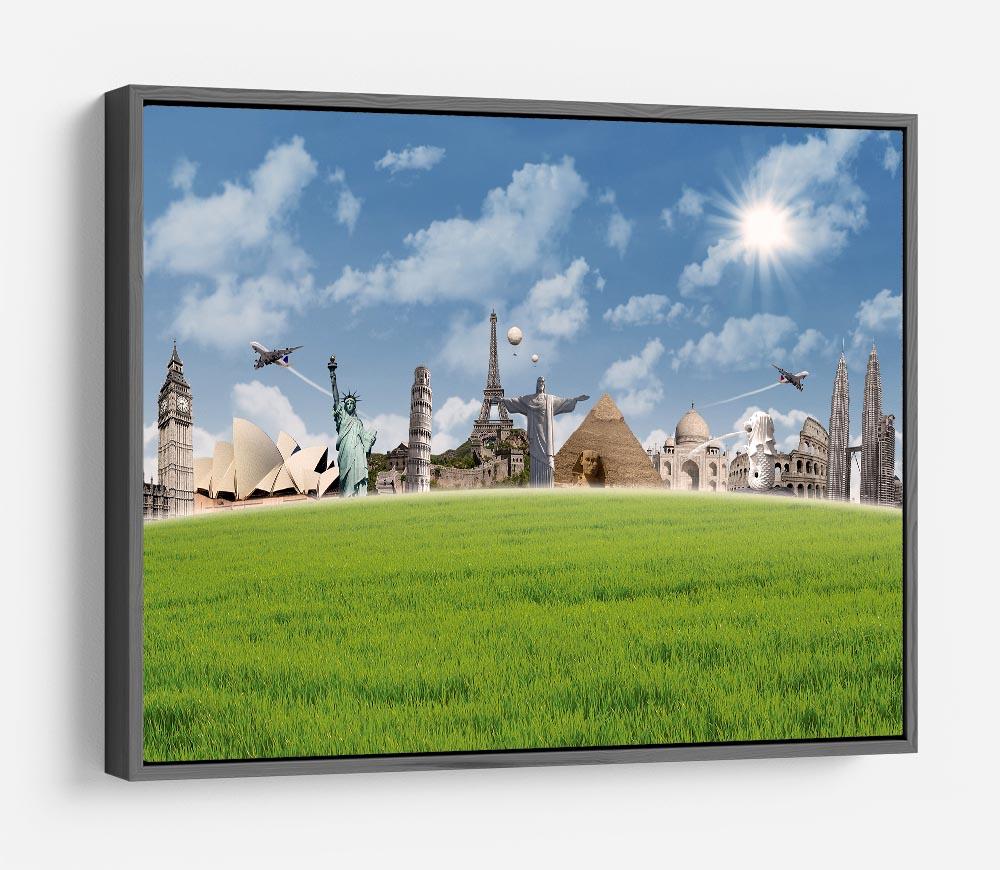 Picture of different landmarks HD Metal Print