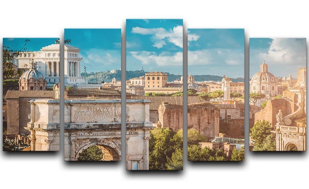Picturesque View of the Roman Forum 5 Split Panel Canvas  - Canvas Art Rocks - 1