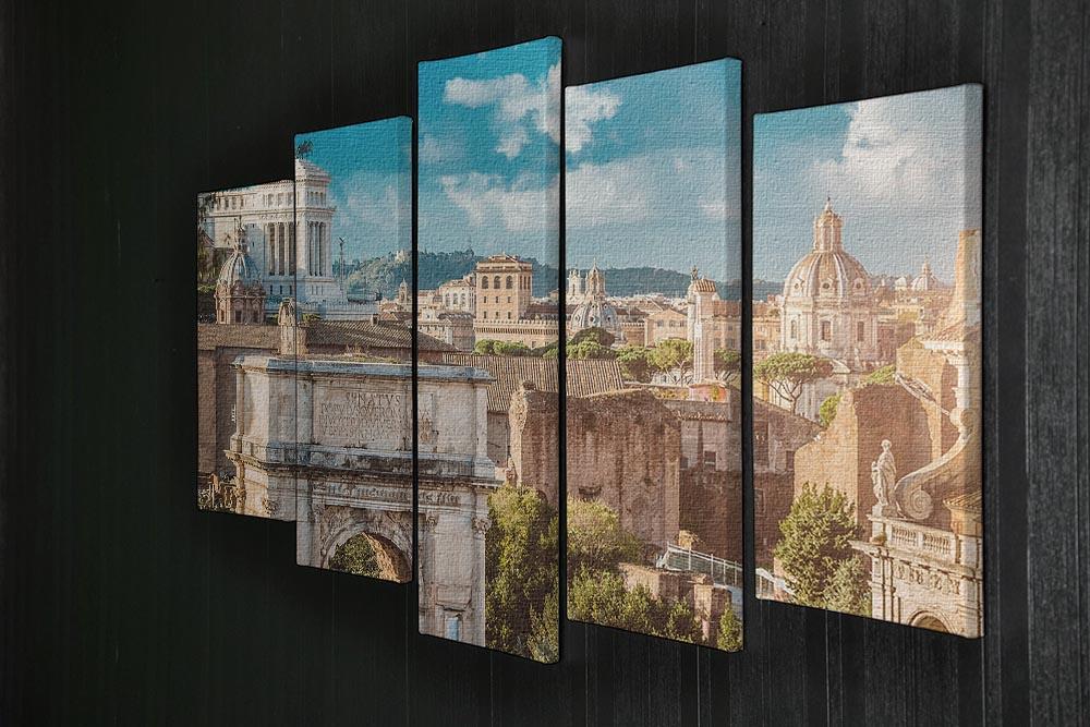 Picturesque View of the Roman Forum 5 Split Panel Canvas  - Canvas Art Rocks - 2