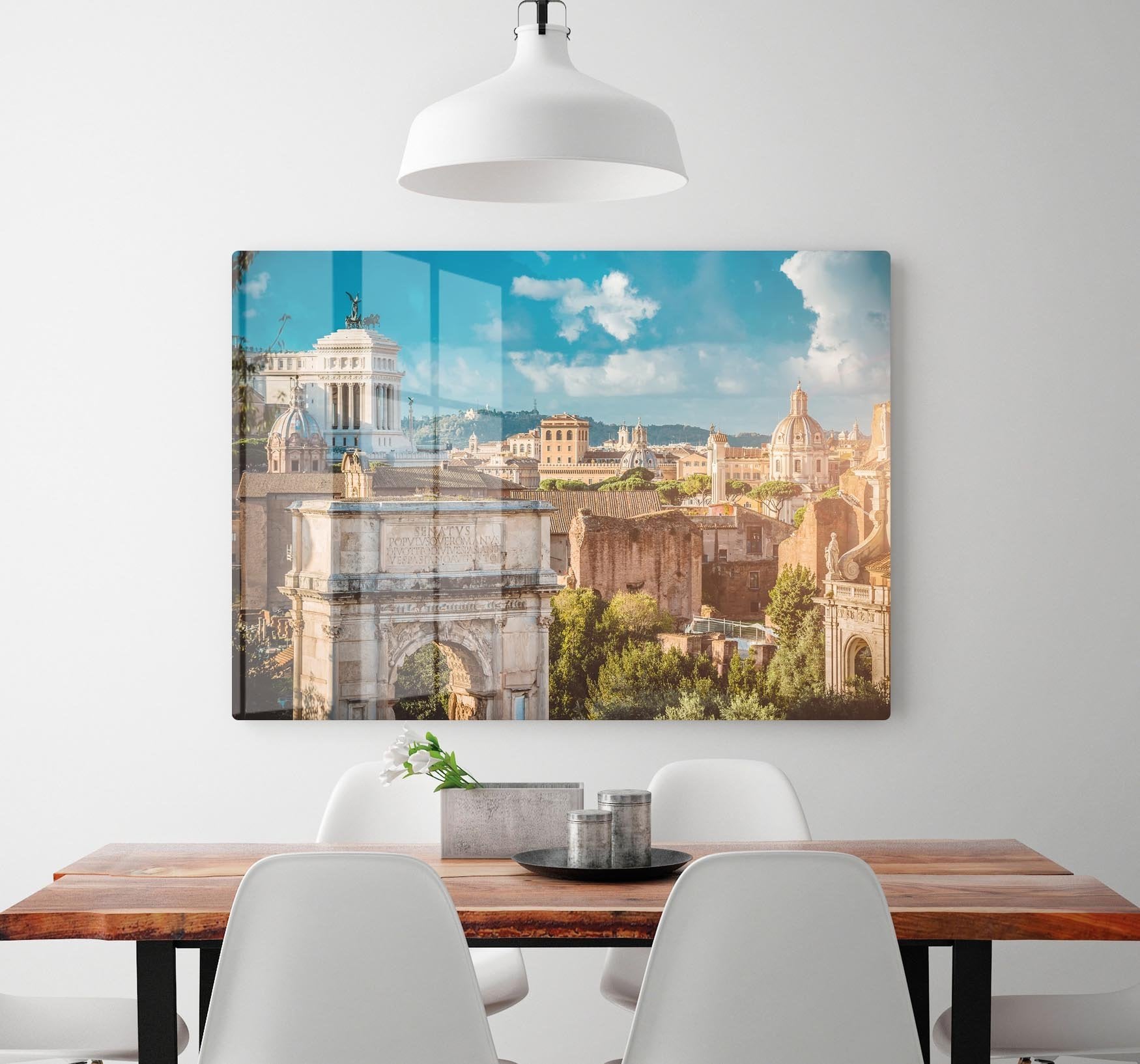 Picturesque View of the Roman Forum HD Metal Print