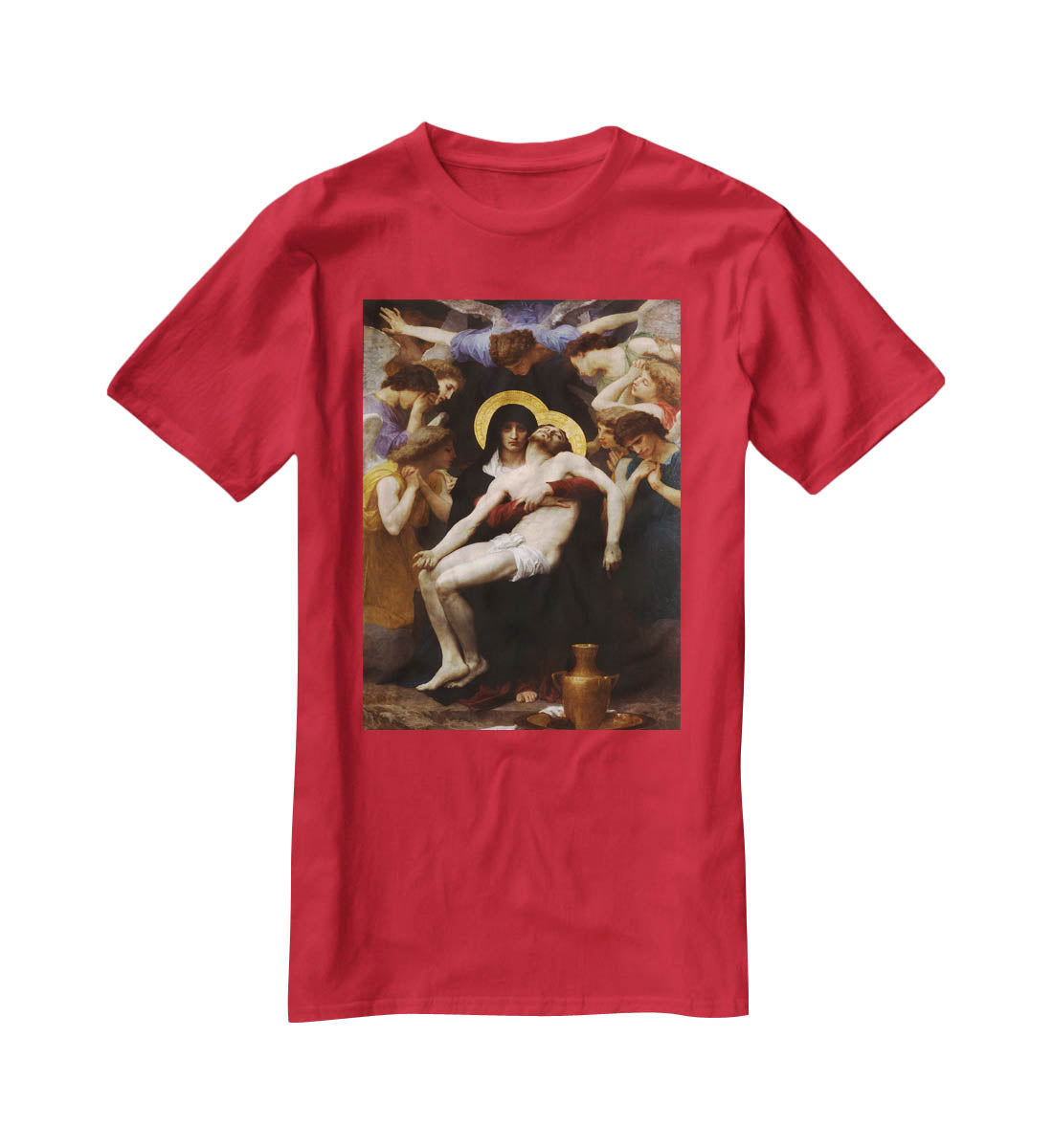 Pieta By Bouguereau T-Shirt - Canvas Art Rocks - 4