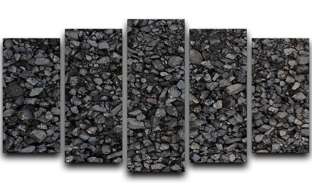 Pile of coal texture 5 Split Panel Canvas  - Canvas Art Rocks - 1