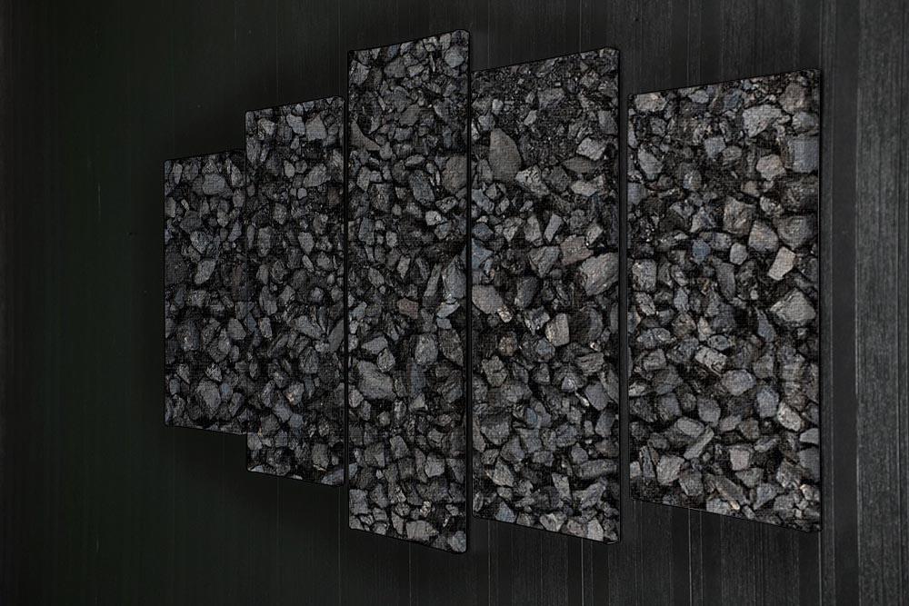 Pile of coal texture 5 Split Panel Canvas  - Canvas Art Rocks - 2