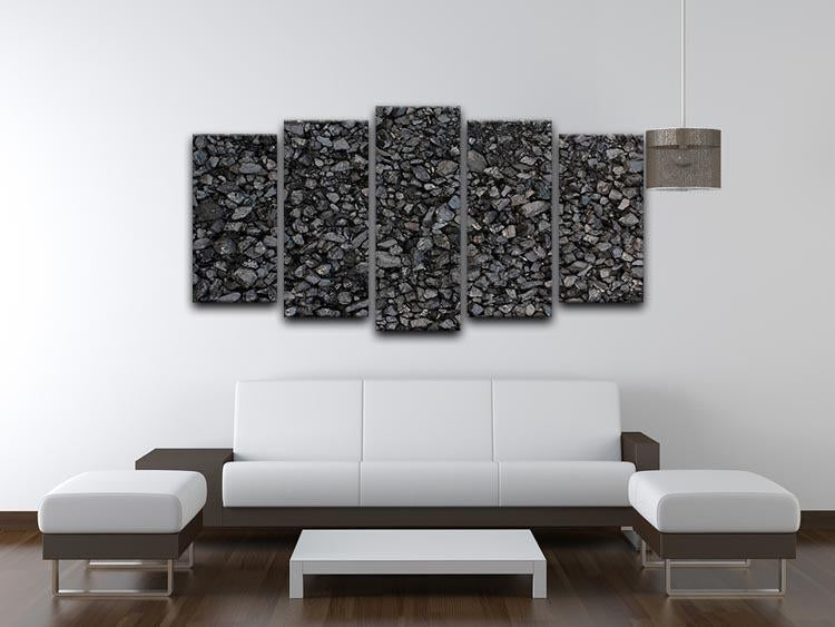 Pile of coal texture 5 Split Panel Canvas  - Canvas Art Rocks - 3