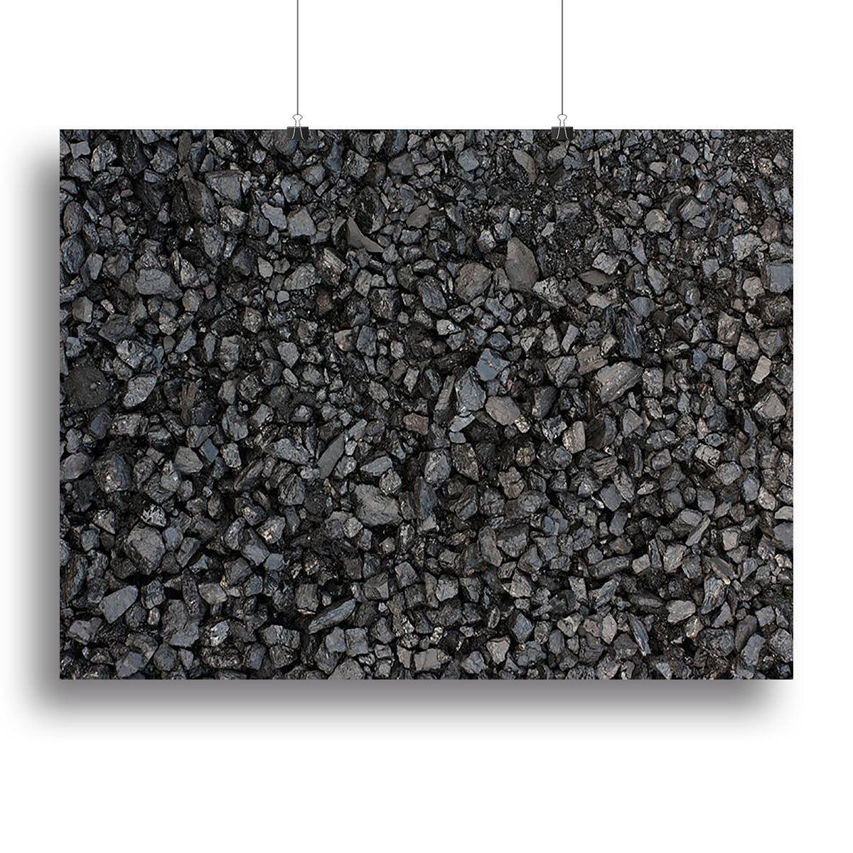 Pile of coal texture Canvas Print or Poster