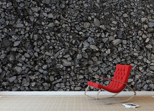 Pile of coal texture Wall Mural Wallpaper - Canvas Art Rocks - 2