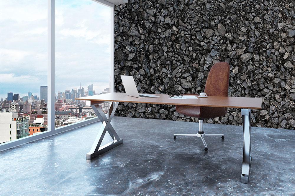 Pile of coal texture Wall Mural Wallpaper - Canvas Art Rocks - 3