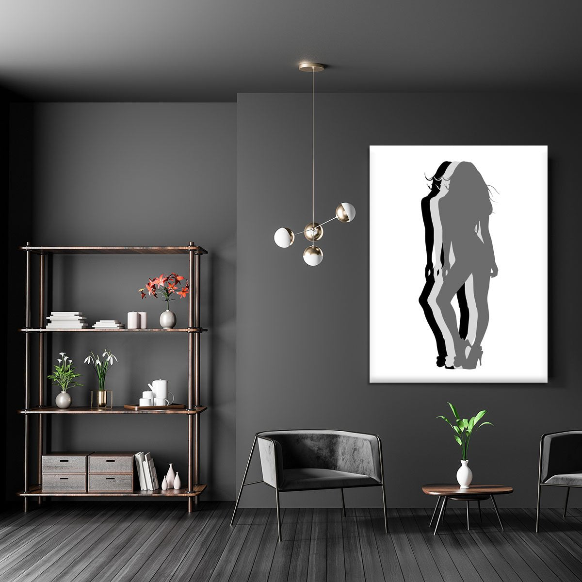 Pin-Up Silhouette Canvas Print or Poster