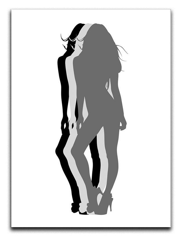 Pin-Up Silhouette Canvas Print or Poster  - Canvas Art Rocks - 1