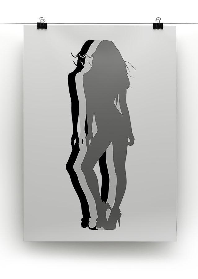 Pin-Up Silhouette Canvas Print or Poster - Canvas Art Rocks - 2