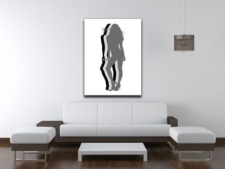 Pin-Up Silhouette Canvas Print or Poster - Canvas Art Rocks - 4