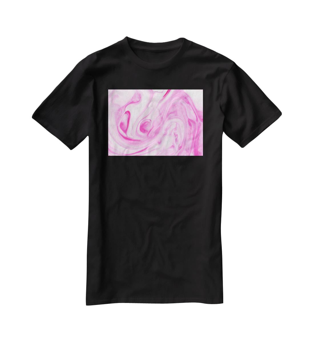 Pink Abstract Swirl T-Shirt - Canvas Art Rocks - 1